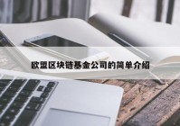 欧盟区块链基金公司的简单介绍